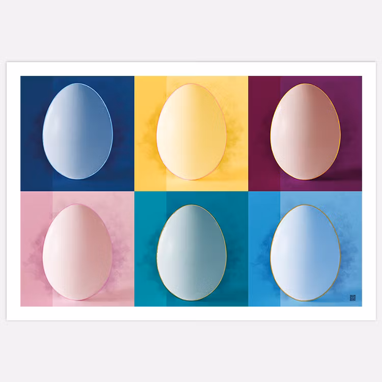Coloured Eggs Art Print