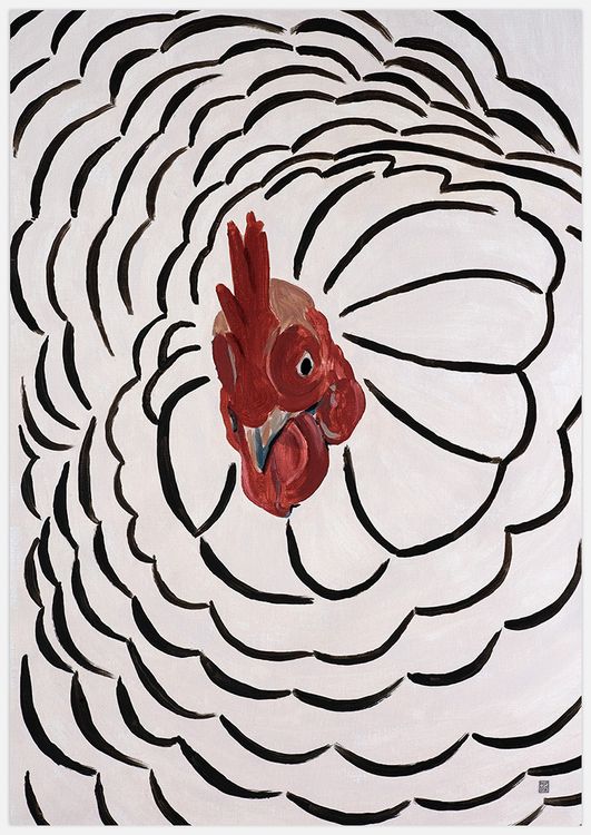 Painted Hen Art Print