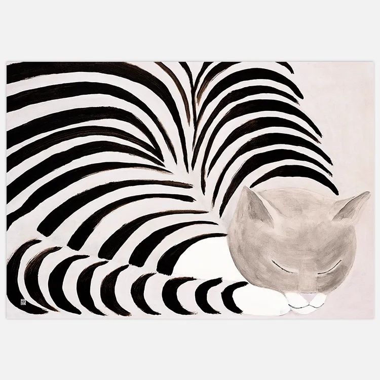 Sleeping Cat Art Print