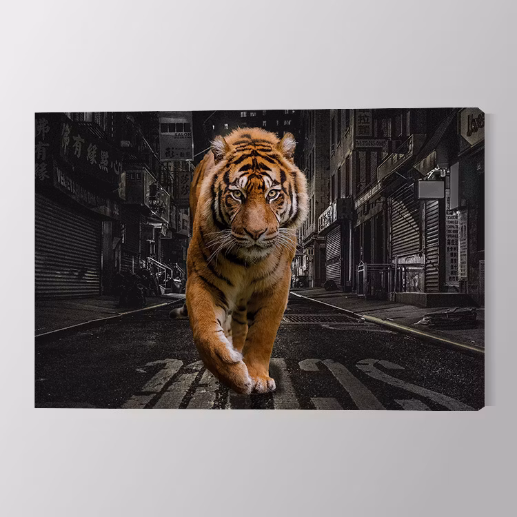 City Tiger Canvas Print