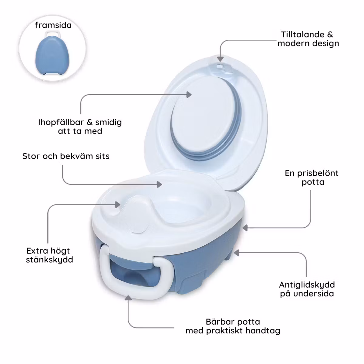 My Carry Potty Pastellblå & Potträningsbyxor