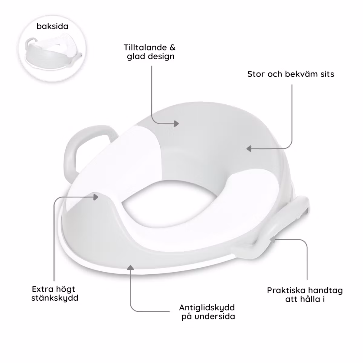 Toalettsits för barn – My Carry Potty Pastellgrå