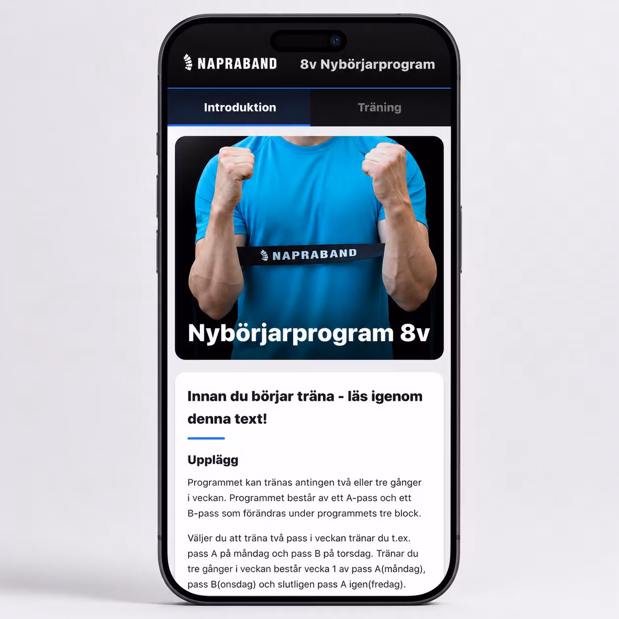 8v nybörjarprogram - endast programmet (för dig som redan har band)