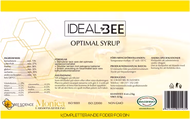 IdealBee Optimal Syrup 2kg påse x 6 påsar i lådan