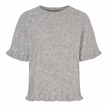 Stickad kortärmad tröja