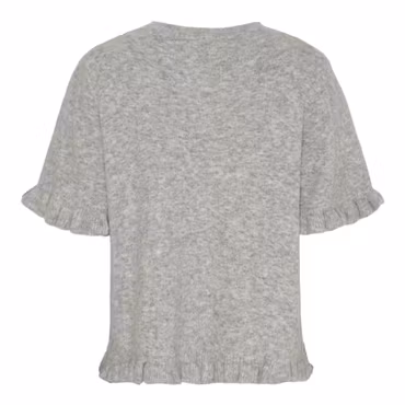 Stickad kortärmad tröja