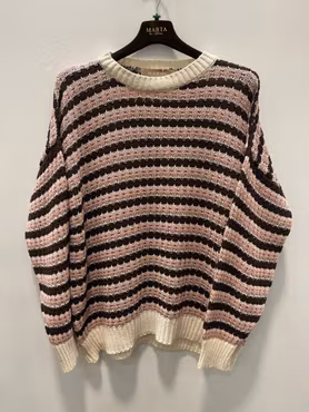 Stickad randig tröja