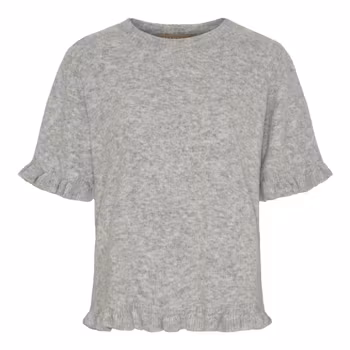 Stickad kortärmad tröja