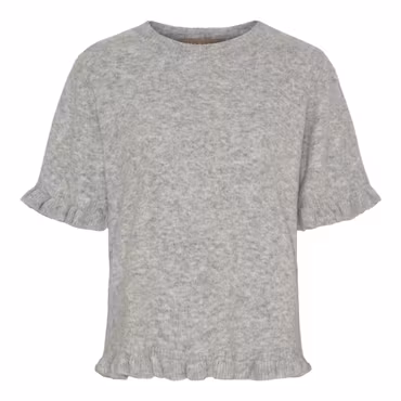 Stickad kortärmad tröja