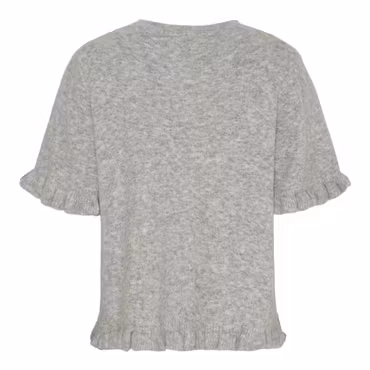 Stickad kortärmad tröja