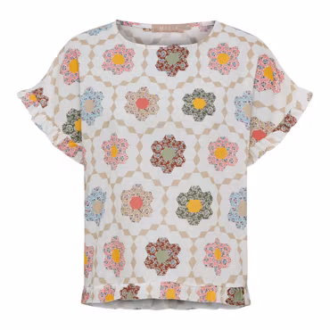 Blus med somrigt mönster