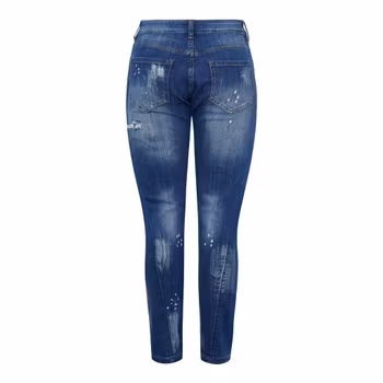 Jeans med hjärtan & blomma