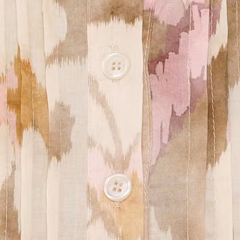 Beige mönstrad blus