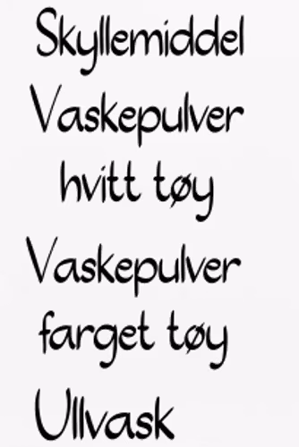 Vaskemiddelmerker