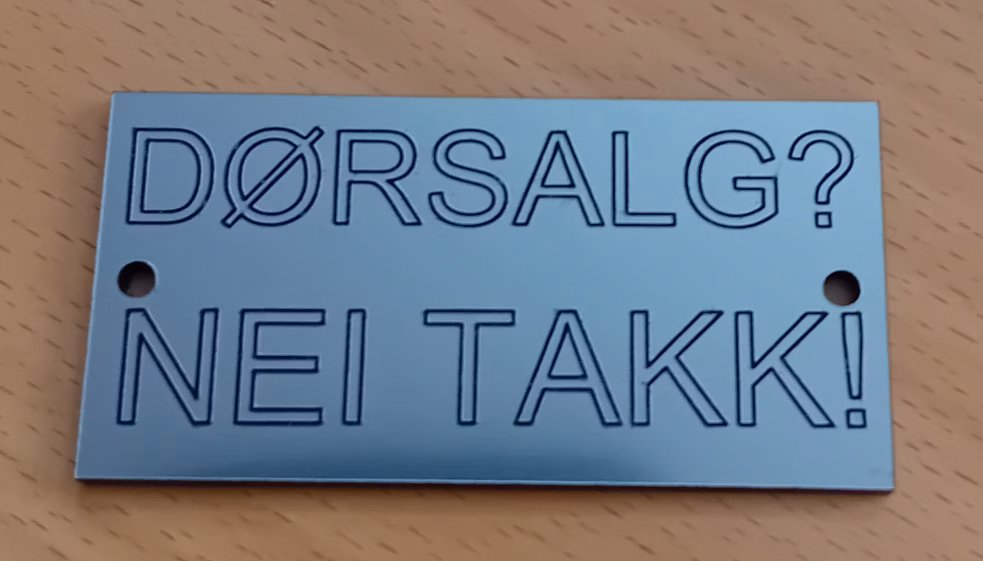 Dørsalg? Nei takk!
