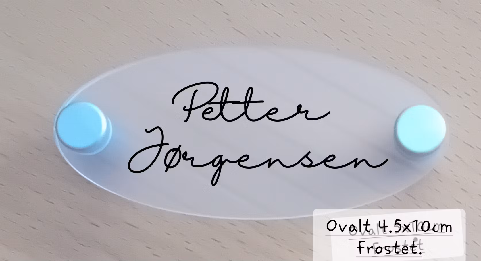 Dørskilt i akryl