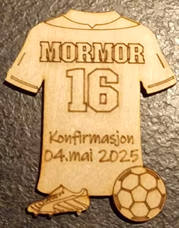Bordkort fotballtrøye
