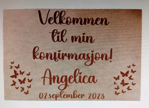 Velkomstskilt, MDF. Flere størrelser.