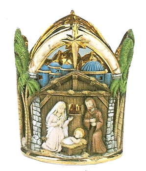 Julkrubba som ljusstake DM-3638