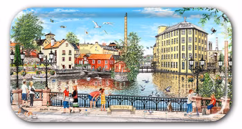 Bricka Norrköping Bergsbron 43 x 22 cm