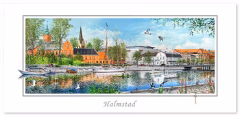 Kopia Vykort Halmstad Slottet