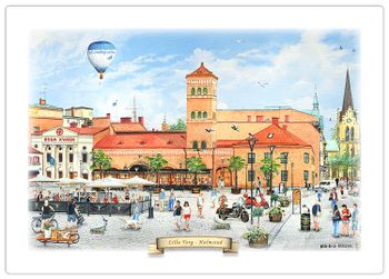 Tallriksunderlägg  Halmstad Lilla torg