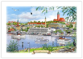 Underlägg Göteborg Masthuggsvy Sommar