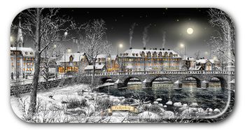 Bricka Falkenberg Tullbron Natt 43 x 22 cm