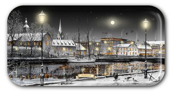 Bricka Halmstad Natt 43 x 22 cm