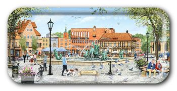 Bricka  Halmstad St Torg 32 x 15 cm