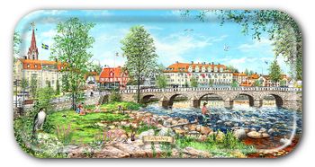 Bricka Falkenberg Tullbron Sommar 43 x 22 cm