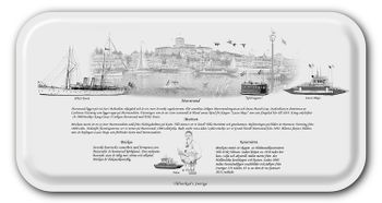 Bricka Marstrand 43 x 22 cm