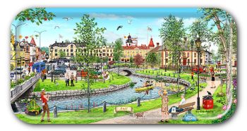 Bricka Åmål 43 x22 cm