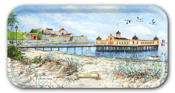 Bricka Varberg Fästning/Kallis 43 x 22 cm