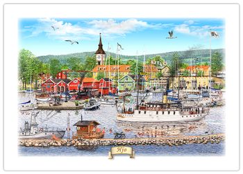 Tallriksunderlägg Hjo Hamn