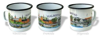 Emaljerad mugg, Halmstad