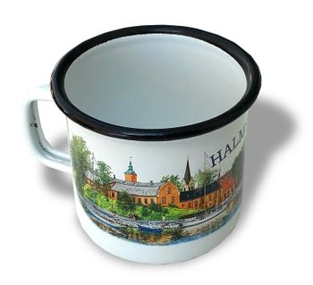 Emaljerad mugg, Halmstad