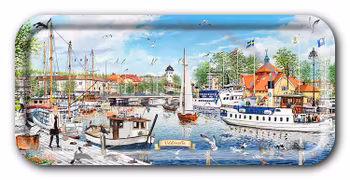 Bricka  Uddevalla Hamnen 32 x 15 cm