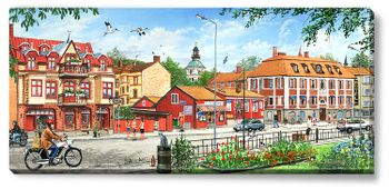 Canvas Varberg Gästis 112 x 50 x 2,5 cm.