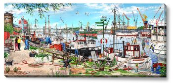 Canvas Göteborg Drömmarnas Kaj 112 x 50 x 2,5 cm.