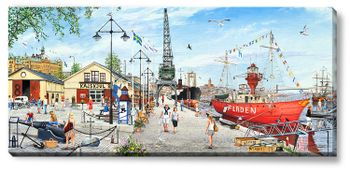 Canvas Göteborg Packhuskajen 112 x 50 x 2,5 cm.
