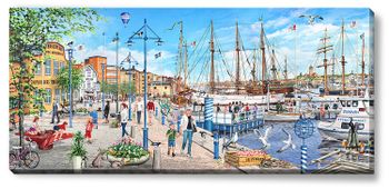 Canvas Göteborg Eriksberg Öst 112 x 50 x 2,5 cm.