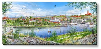 Canvas Göteborg Slottsberget 112 x 50 x 2,5 cm.