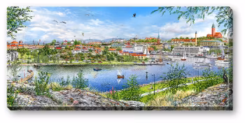 Canvas Göteborg Slottsberget 64 x 29 x 2 cm.