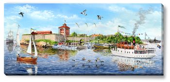Canvas Göteborg Nya Älvsborg 112 x 50 x 2,5 cm.
