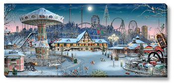 Canvas Göteborg Liseberg Vinter 112 x 50 x 2,5 cm.
