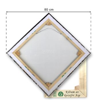 Canvas Halmstad  Slott Vinter Diagonal 56 x 56 x 2,5 cm