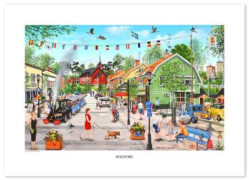 Poster Hagfors sommar70 x 50 cm