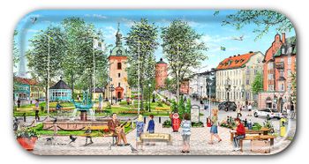 Bricka Vänersborg Plantaget 43 x 22 cm