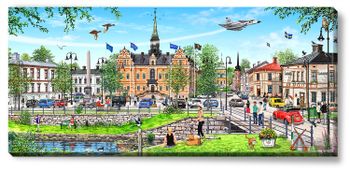 Canvas Söderhamn 112 x 50 x 2,5 cm.